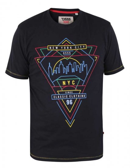 D555 Taunton Neon Printed T-Shirt - T-shirts - T-shirts Homem Tamanhos Grandes