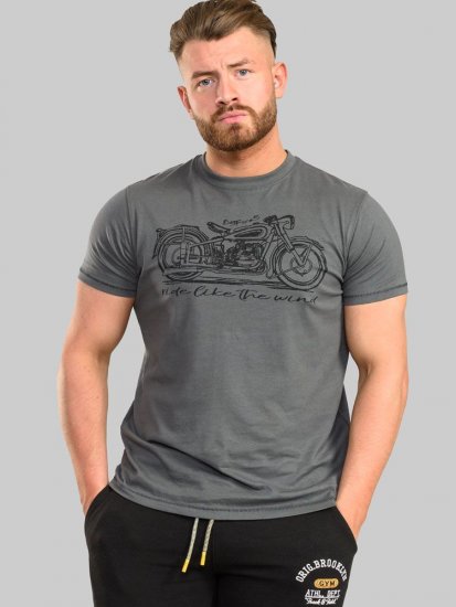 D555 Puxton Motorbike Printed T-Shirt - T-shirts - T-shirts Homem Tamanhos Grandes