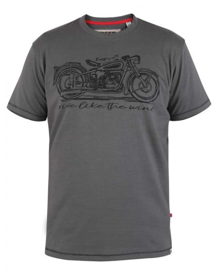 D555 Puxton Motorbike Printed T-Shirt - T-shirts - T-shirts Homem Tamanhos Grandes
