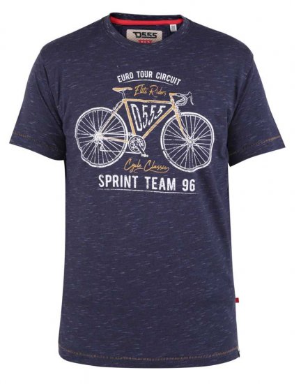 D555 Cheddar Euro Tour Bicycle Printed T-shirt - T-shirts - T-shirts Homem Tamanhos Grandes