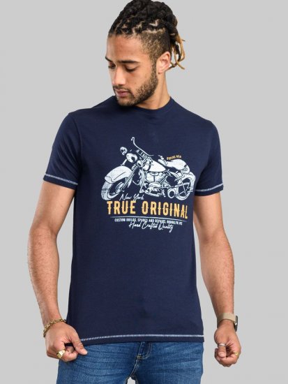 D555 Axbridge Motorbike Printed T-Shirt - T-shirts - T-shirts Homem Tamanhos Grandes