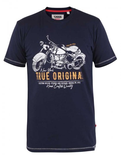 D555 Axbridge Motorbike Printed T-Shirt - T-shirts - T-shirts Homem Tamanhos Grandes