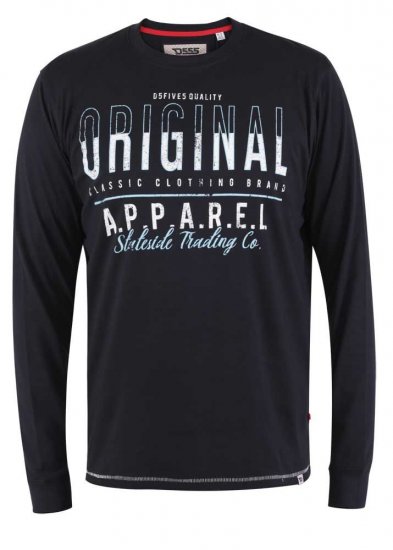D555 Yeovil Long Sleeve T-Shirt - T-shirts - T-shirts Homem Tamanhos Grandes