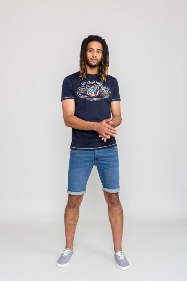 D555 DENTON Motorbike Printed T-Shirt - T-shirts - T-shirts Homem Tamanhos Grandes