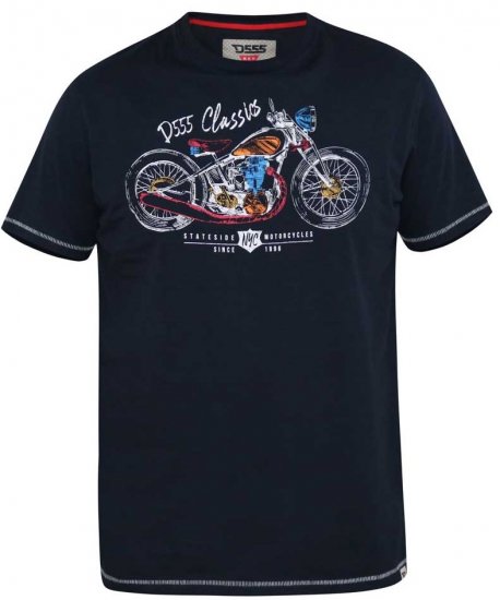 D555 DENTON Motorbike Printed T-Shirt - T-shirts - T-shirts Homem Tamanhos Grandes