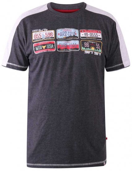 D555 SOHO American Number Plate T-Shirt - T-shirts - T-shirts Homem Tamanhos Grandes