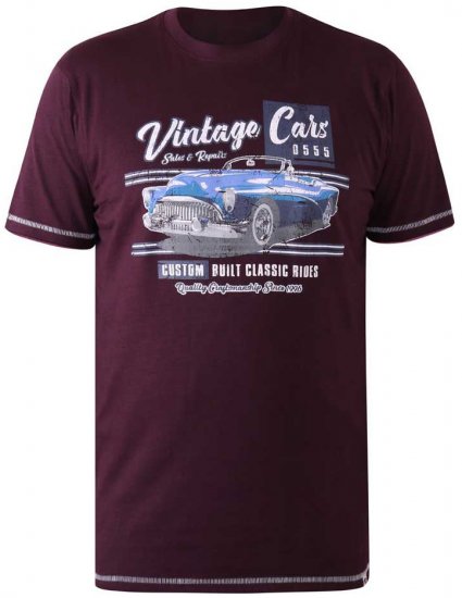 D555 BUCKHURST Vintage Cars T-Shirt - T-shirts - T-shirts Homem Tamanhos Grandes