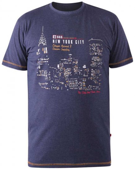 D555 DEBDEN NYC Night Skyline T-Shirt - T-shirts - T-shirts Homem Tamanhos Grandes