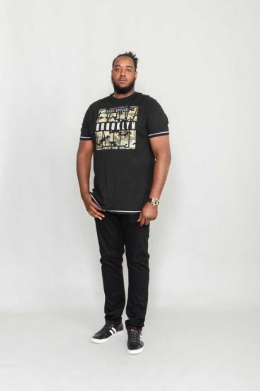 D555 BRICKET Camo Brooklyn T-Shirt - T-shirts - T-shirts Homem Tamanhos Grandes