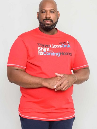 D555 LIONS England T-shirt - T-shirts - T-shirts Homem Tamanhos Grandes