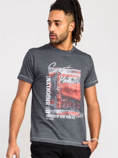 D555 Bramfield Sunset Park Brooklyn Printed T-Shirt - T-shirts - T-shirts Homem Tamanhos Grandes