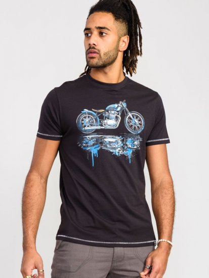 D555 Fritton Bike With Shadow And Drips Printed T-Shirt - T-shirts - T-shirts Homem Tamanhos Grandes