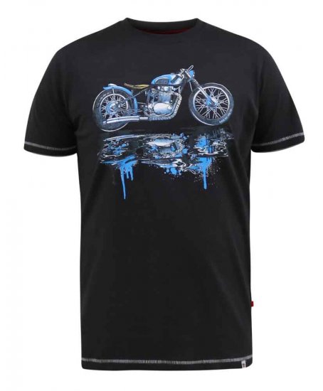 D555 Fritton Bike With Shadow And Drips Printed T-Shirt - T-shirts - T-shirts Homem Tamanhos Grandes