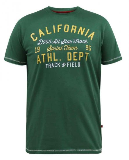 D555 Parnwell California Athletics Printed T-Shirt - T-shirts - T-shirts Homem Tamanhos Grandes