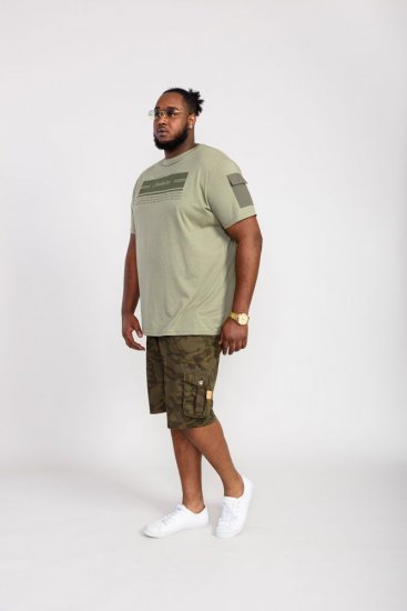 D555 Yarwell Printed T-Shirt With Sleeve Pocket - T-shirts - T-shirts Homem Tamanhos Grandes