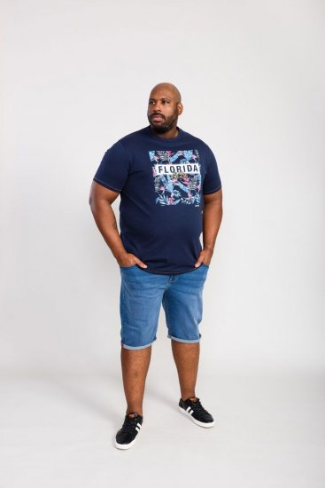 D555 Prestwick Florida Floral Printed T-Shirt - T-shirts - T-shirts Homem Tamanhos Grandes