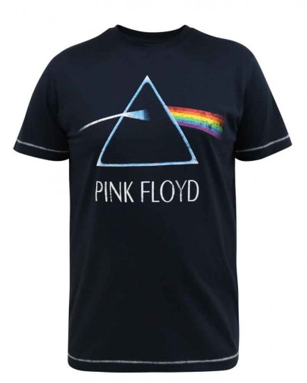 D555 Eclipse Official Pink Floyd Printed Crew Neck T-Shirt - T-shirts - T-shirts Homem Tamanhos Grandes