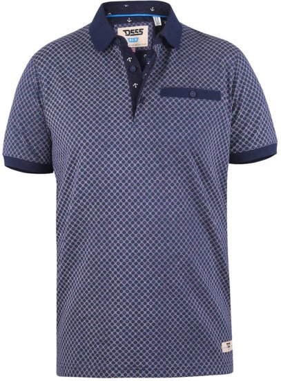 D555 AXFORD Print Polo Shirt - Pólos - Pólos Tamanhos Grandes Homem
