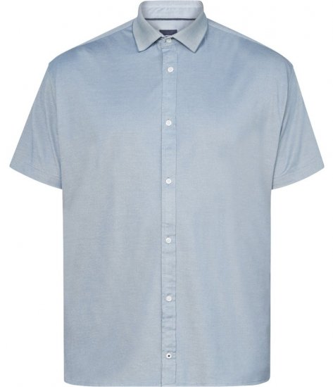 North Latitude 61116 Camisa Piqué Mesclada Manga Curta Azul - Pólos - Pólos Tamanhos Grandes Homem