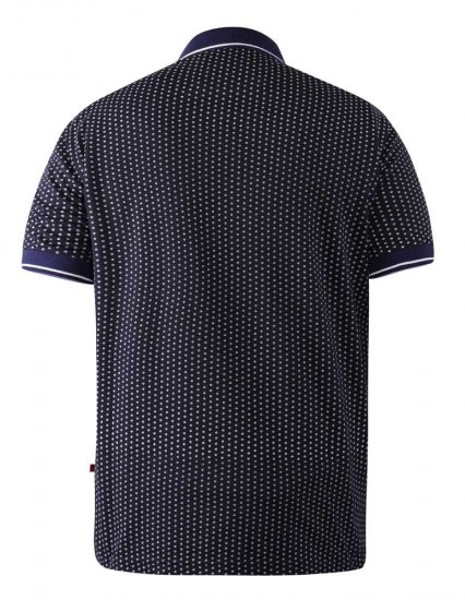 D555 Battersea Polo Shirt With Chest Embroidery Navy - Pólos - Pólos Tamanhos Grandes Homem