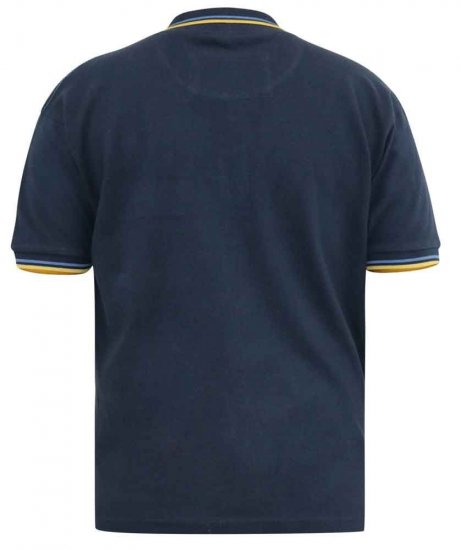 D555 Hamford Pique Polo Shirt Navy - Pólos - Pólos Tamanhos Grandes Homem
