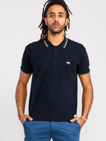 D555 Hamford Pique Polo Shirt Navy - Pólos - Pólos Tamanhos Grandes Homem