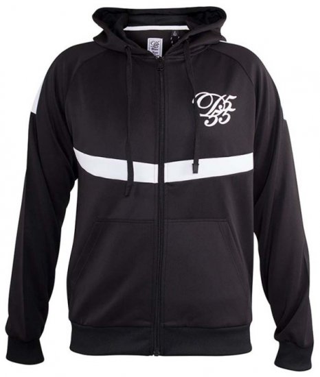 D555 Bristol Couture Zip Through Hoody Black - Sweatshirts & hoodies - Sweatshirt & Camisolas com Capuz tamanhos grandes
