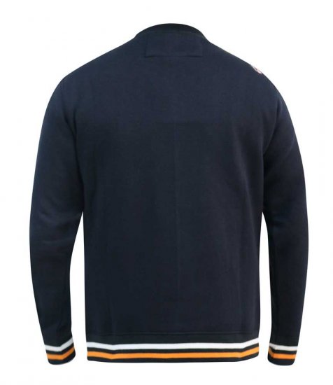 D555 Marlow Printed Crew Neck Sweatshirt Navy - Sweatshirts & hoodies - Sweatshirt & Camisolas com Capuz tamanhos grandes