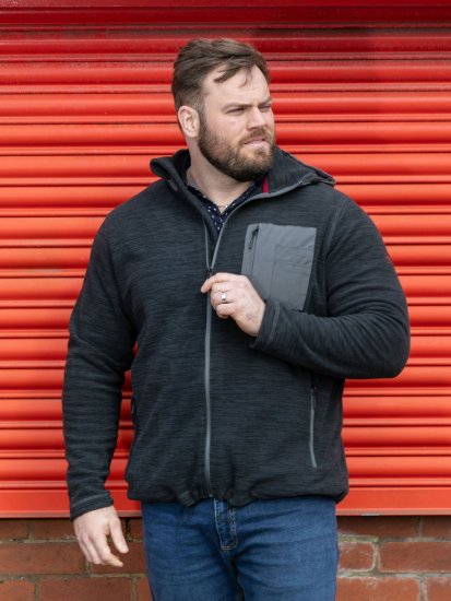 D555 Daly Quarter Zip Fleece Sweatshirt Preto/Cinzento - Sweatshirts & hoodies - Sweatshirt & Camisolas com Capuz tamanhos grandes