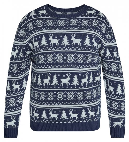 North Latitude 63144 Fjell Reindeer Knit Azul-marinho - Sweatshirts & hoodies - Sweatshirt & Camisolas com Capuz tamanhos grandes