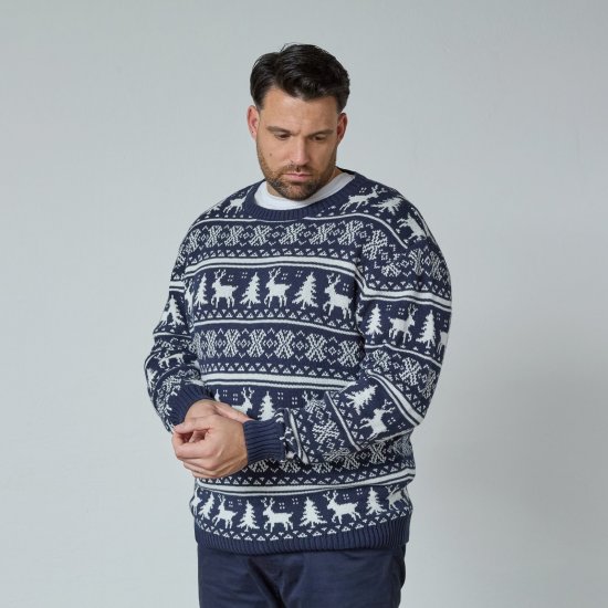 North Latitude 63144 Fjell Reindeer Knit Azul-marinho - Sweatshirts & hoodies - Sweatshirt & Camisolas com Capuz tamanhos grandes