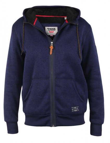 D555 Callington Hoodie With Sherpa Lining - Sweatshirts & hoodies - Sweatshirt & Camisolas com Capuz tamanhos grandes