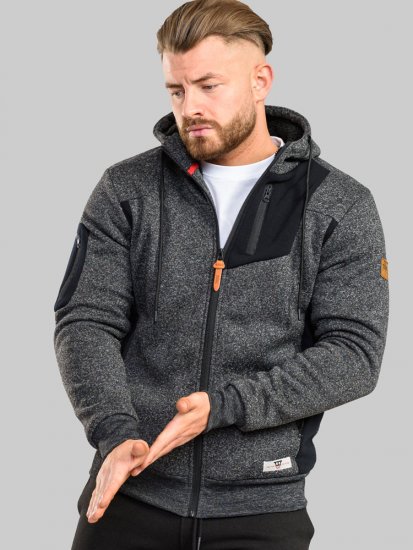 D555 Crofton Hoodie With Sherpa Lining - Sweatshirts & hoodies - Sweatshirt & Camisolas com Capuz tamanhos grandes