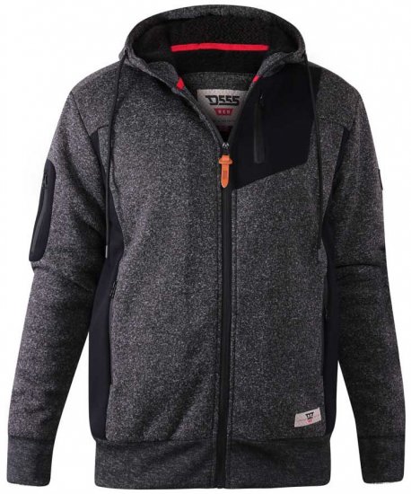 D555 Crofton Hoodie With Sherpa Lining - Sweatshirts & hoodies - Sweatshirt & Camisolas com Capuz tamanhos grandes
