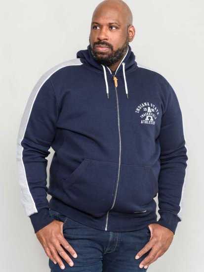 D555 Eaton Full Zip Hoodie Navy - Sweatshirts & hoodies - Sweatshirt & Camisolas com Capuz tamanhos grandes