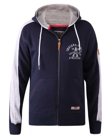 D555 Eaton Full Zip Hoodie Navy - Sweatshirts & hoodies - Sweatshirt & Camisolas com Capuz tamanhos grandes