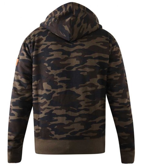 D555 Regent AOP Camo Zip Through Hoody - Sweatshirts & hoodies - Sweatshirt & Camisolas com Capuz tamanhos grandes