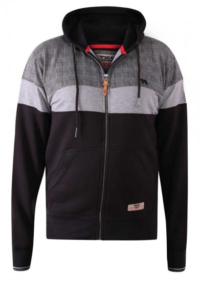 D555 Kipling Full Zip Hoodie Black - Sweatshirts & hoodies - Sweatshirt & Camisolas com Capuz tamanhos grandes