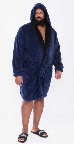 D555 Newquay Bathrobe Navy - Roupa Interior & natação - Roupa interior Homem Tamanhos Grandes