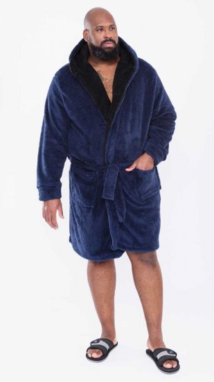 D555 Newquay Bathrobe Navy - Roupa Interior & natação - Roupa interior Homem Tamanhos Grandes