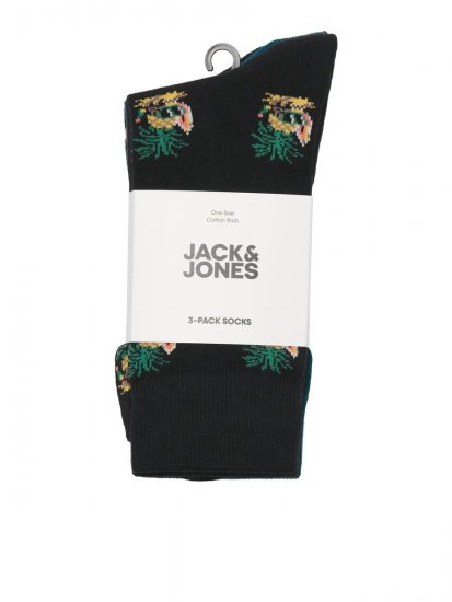 Jack & Jones Pineapple Skulls Meias Preto pack de 3 - Roupa Interior & natação - Roupa interior Homem Tamanhos Grandes