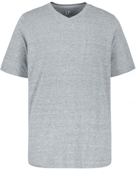 JP1880 702415 T-shirt de decote em V Cinzento mesclado - T-shirts - T-shirts Homem Tamanhos Grandes