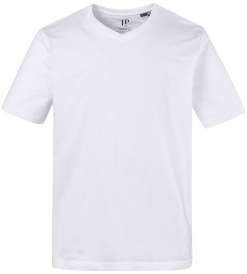 JP1880 702415 T-shirt de decote em V Branco - T-shirts - T-shirts Homem Tamanhos Grandes