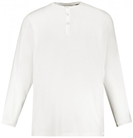 JP1880 702555 T-shirt Henley de manga comprida Branco - T-shirts - T-shirts Homem Tamanhos Grandes