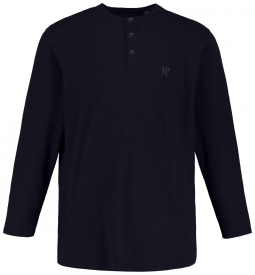 JP1880 702555 T-shirt Henley de manga comprida Azul-marinho - T-shirts - T-shirts Homem Tamanhos Grandes