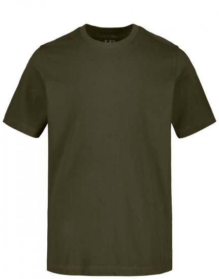 JP1880 702558 T-shirt de decote redondo Azeitona escuro - T-shirts - T-shirts Homem Tamanhos Grandes