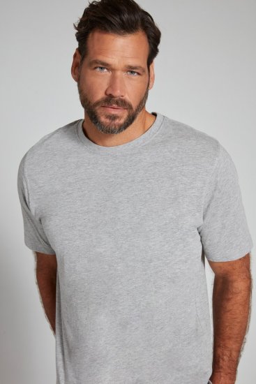 JP1880 702558 T-shirt de decote redondo Cinzento mesclado - T-shirts - T-shirts Homem Tamanhos Grandes