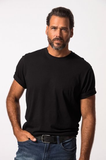 JP1880 702558 T-shirt de decote redondo Preto - T-shirts - T-shirts Homem Tamanhos Grandes