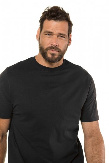 JP1880 702558 T-shirt de decote redondo Preto - T-shirts - T-shirts Homem Tamanhos Grandes