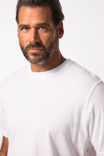 JP1880 702558 T-shirt de decote redondo Branco - T-shirts - T-shirts Homem Tamanhos Grandes